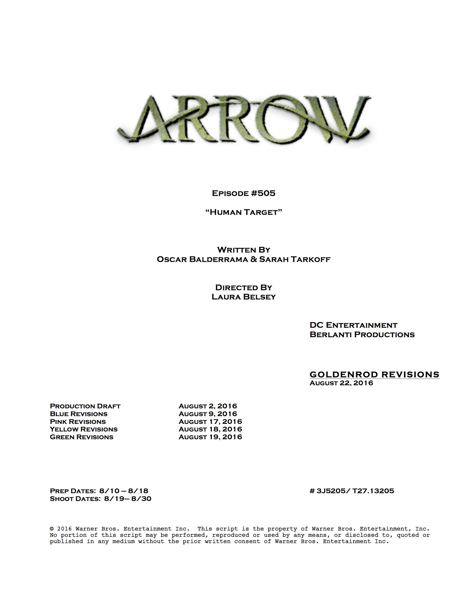 "Human Target" é o título do quinto episódio da quinta temporada de Arrow